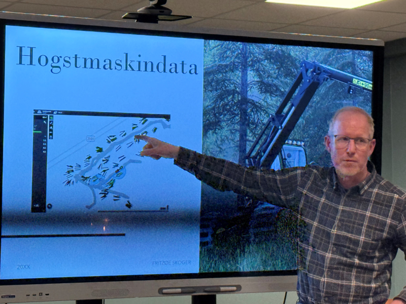 Besøk av Christer Sandum, skogsjef i Fritzøe Skoger AS