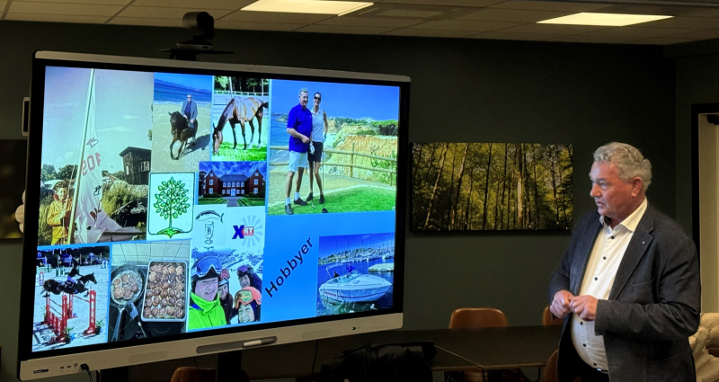 Egoforedrag ved Tore Hansen og Byggeplaner Larvik kommune ved Ragne Farmen